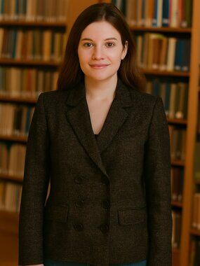 Coldwater Creek Double Breasted Black Tan Tweed Career Academia Blazer Women 6